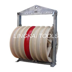 50kN Overhead Line Stringing Construction Tool Seven-Wheel Dirigent Stringing Remley Blocks