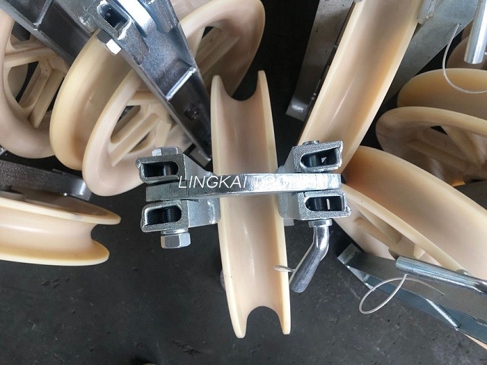 Skive Krog Kabel Rulle Hjul Remskive Nylon Aluminiumslegering Enkeltstrenget blok