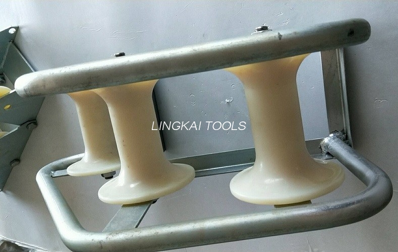 Pithead Telecom Cable Guide Roller 3 Blok til Manhole Nylon Materiale