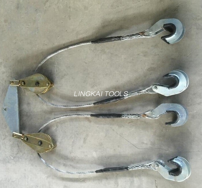 Twin Bunted Conductor Lifter Transmission Line Stringing Tools Nominel belastning 2x12 KN