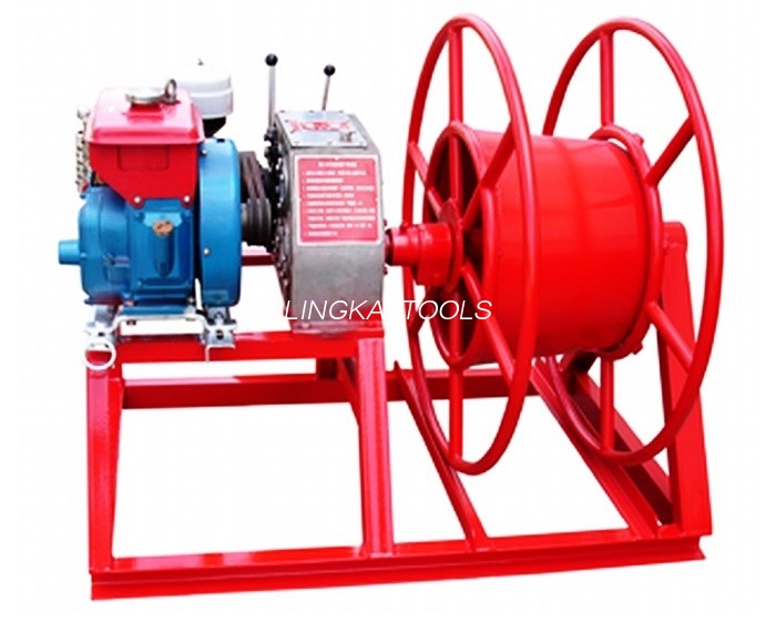 3600 rpm Hastighed 5 Tons Power Trækker Spil Wire Optage Med GX160 benzinmotor