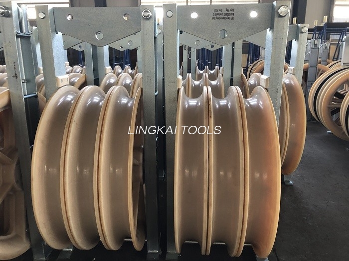 660 mm Nylon ruller Leder strenge blokke til overhead bundtet kabel