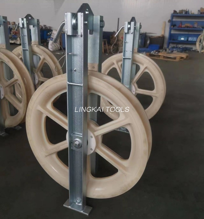 508 X 75 mm tre skiver transmissionslinje MC nylon leder streng pilotblok